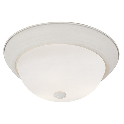 Trans Globe Lighting LED-13718 AW Bowers 13" Indoor Antique White Traditional Flushmount